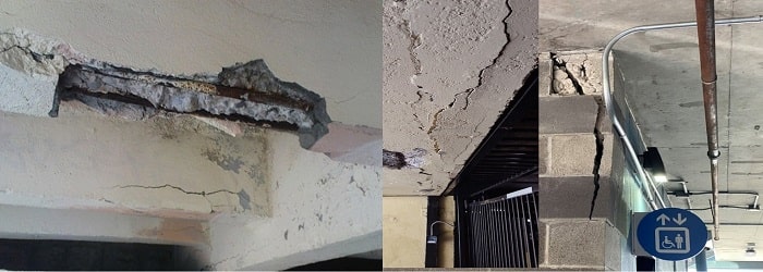Spalling concrete damage works contractor